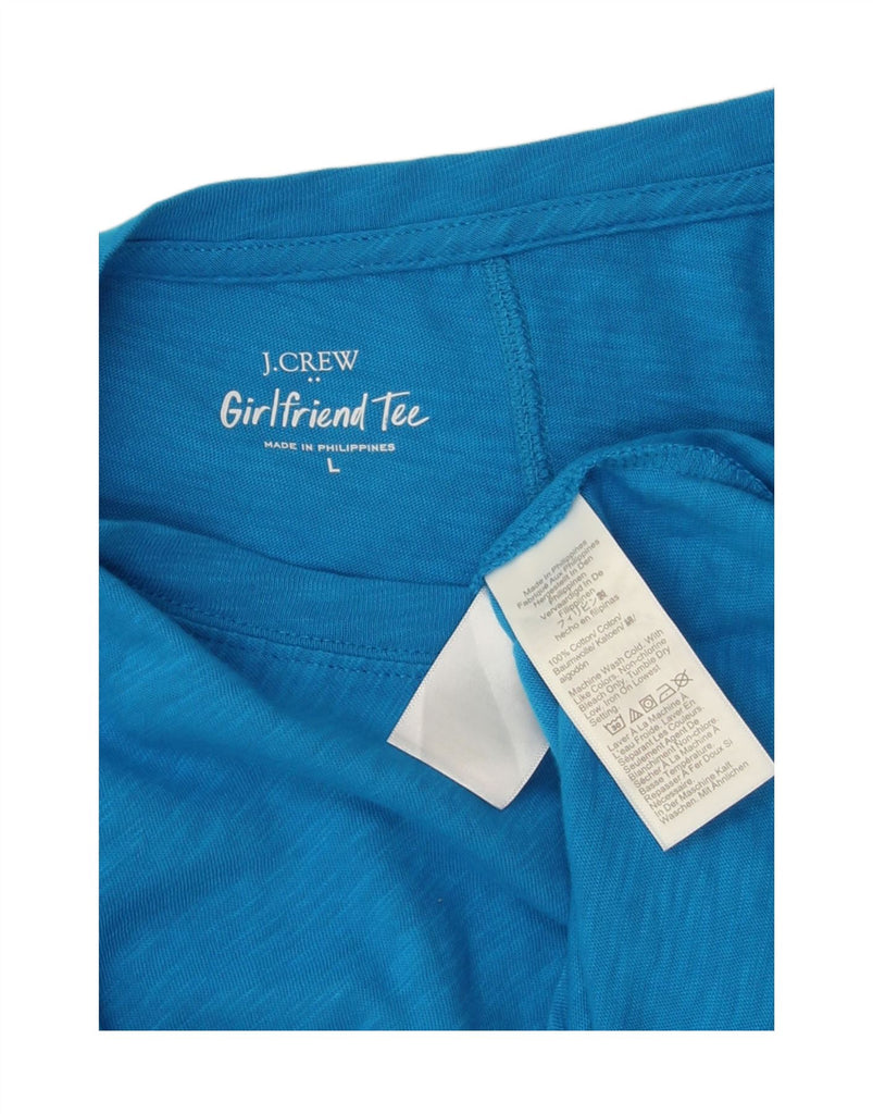 J. CREW Womens Top Long Sleeve UK 16 Large Blue Cotton Vintage J. Crew and Second-Hand J. Crew from Messina Hembry 