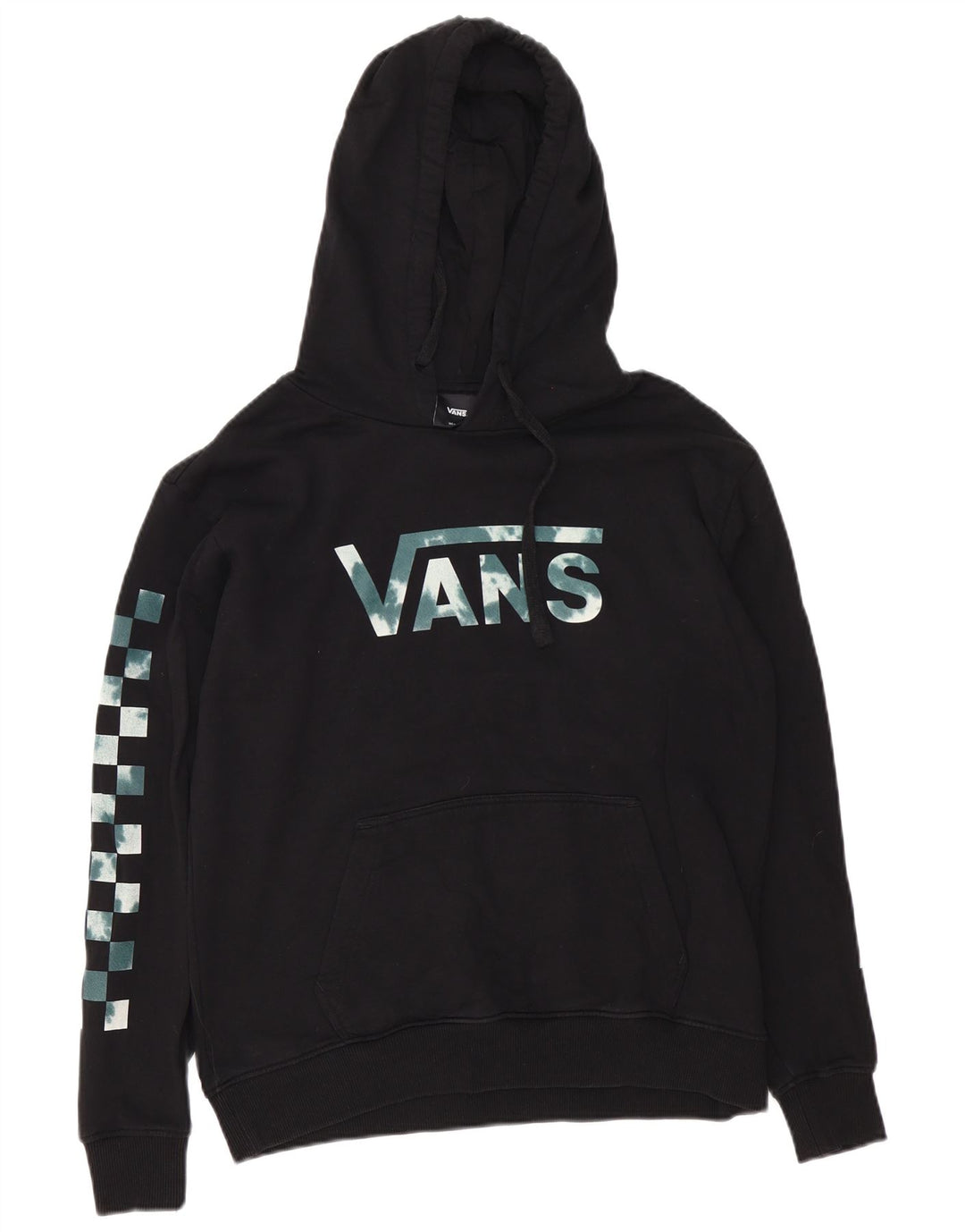 Vans Mens Graphic Hoodie Jumper Medium Black Cotton
