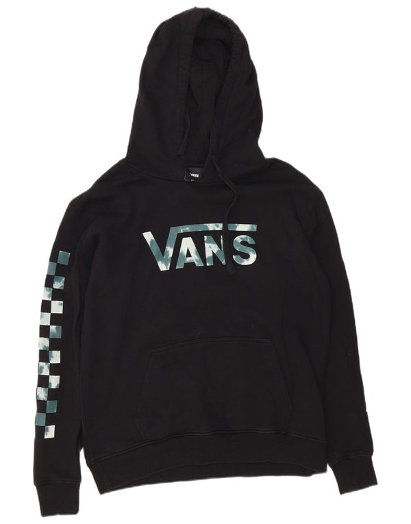 Vans Mens Graphic Hoodie Jumper Medium Black Cotton