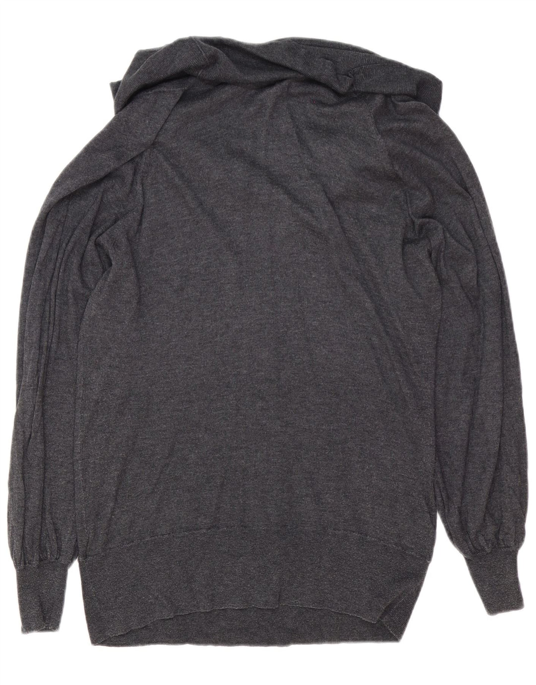Marks & Spencer Womens Roll Neck Jumper Sweater UK 14 Large Grey Polyamide