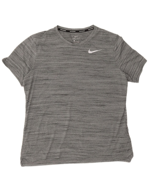 Nike Mens Dri Fit T-Shirt Top XL Grey Flecked Polyester