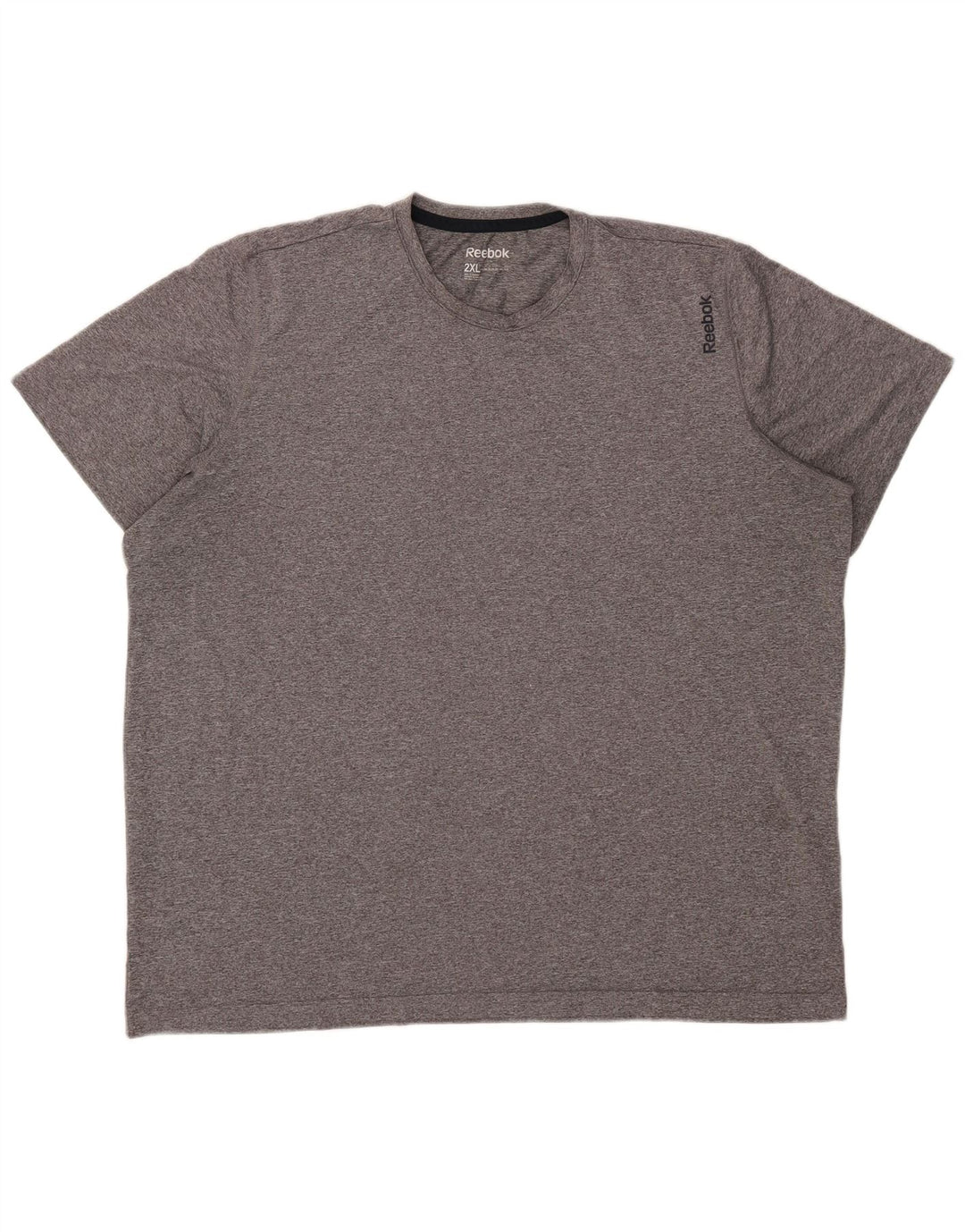 Reebok Mens T-Shirt Top 2XL Grey Flecked Polyester