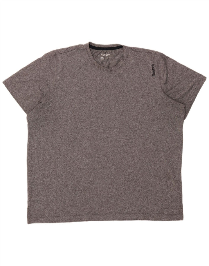 Reebok Mens T-Shirt Top 2XL Grey Flecked Polyester