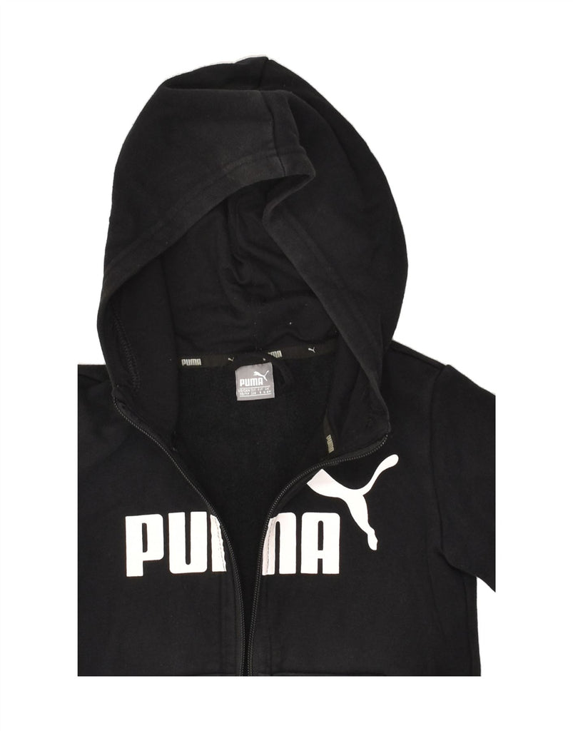 PUMA Boys Graphic Zip Hoodie Sweater 5-6 Years Black Cotton | Vintage Puma | Thrift | Second-Hand Puma | Used Clothing | Messina Hembry 