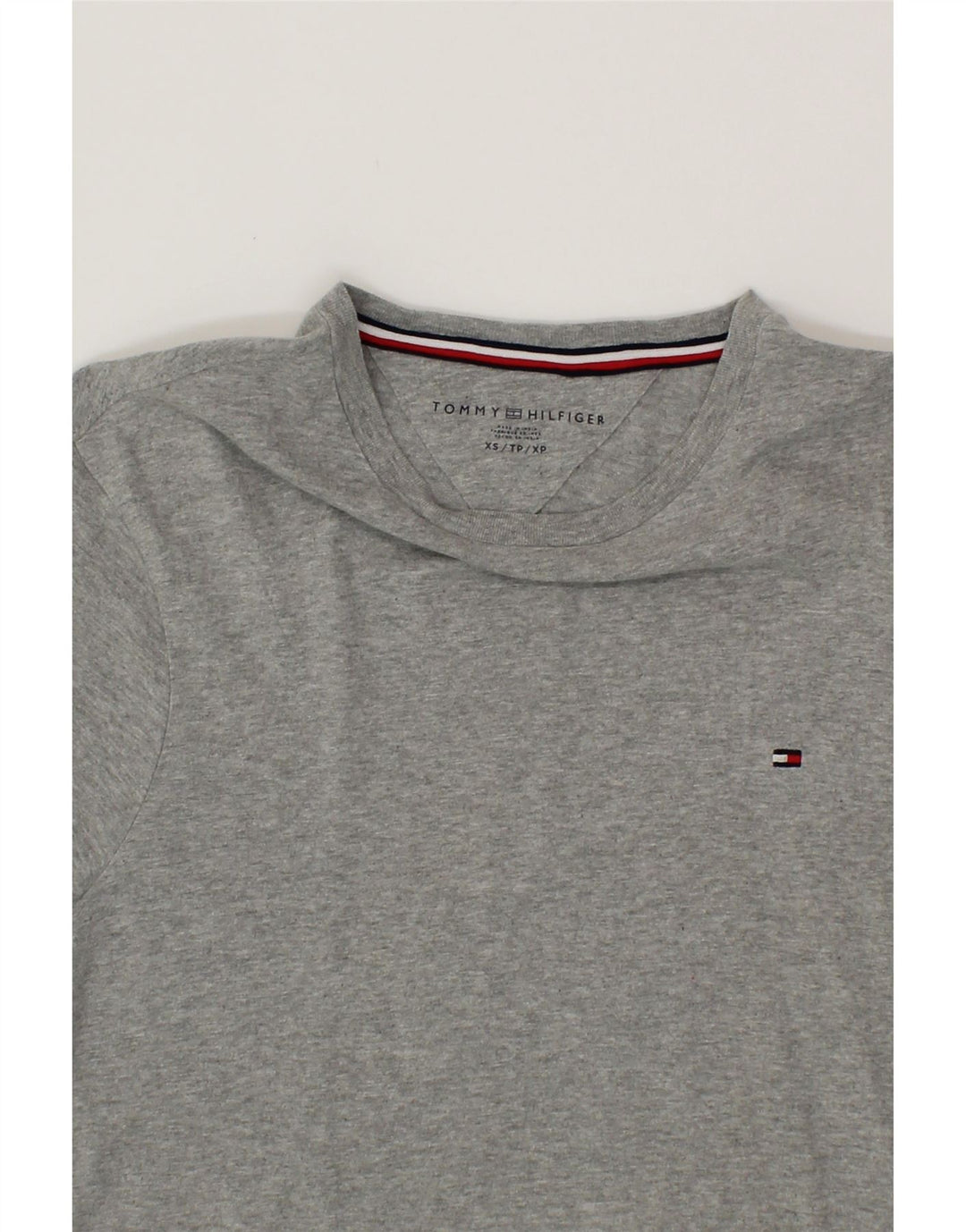 TOMMY HILFIGER Mens T-Shirt Top XS Grey Cotton Vintage Tommy Hilfiger and Second-Hand Tommy Hilfiger from Messina Hembry 