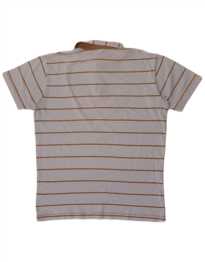 Gant Mens Polo Shirt Large Blue Striped Cotton