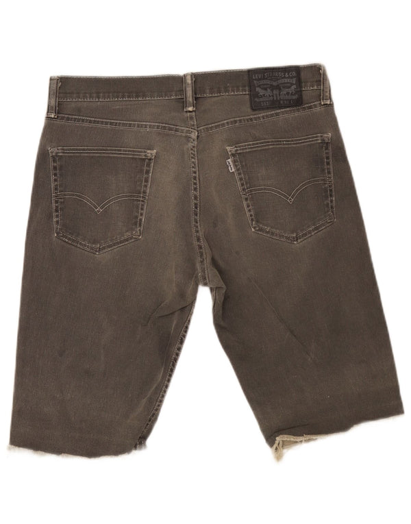 Levi's Mens Denim Shorts W34 Large Grey Cotton
