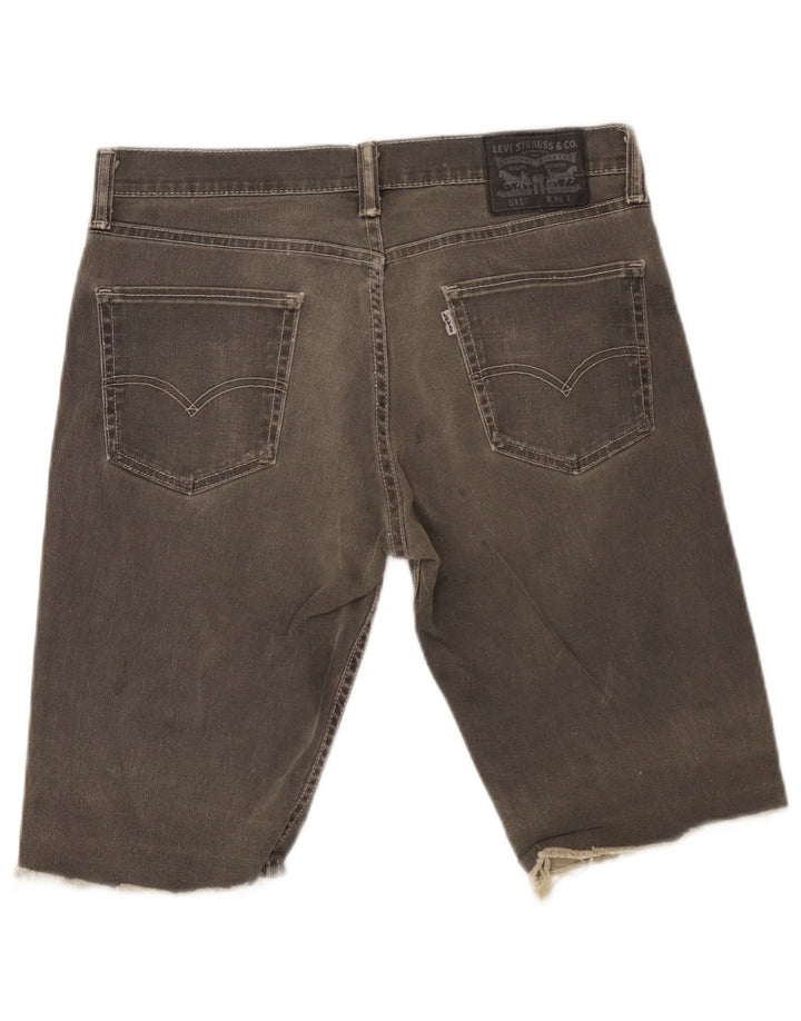 Levi's Mens Denim Shorts W34 Large Grey Cotton