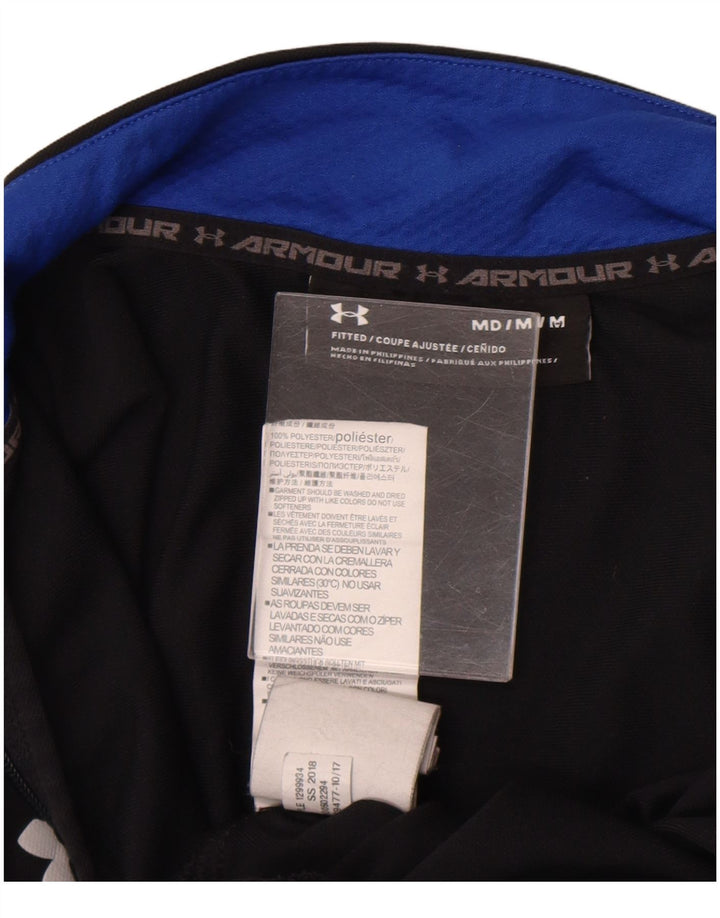 Under Armour Mens Tracksuit Top Jacket Medium Black Colourblock Polyester