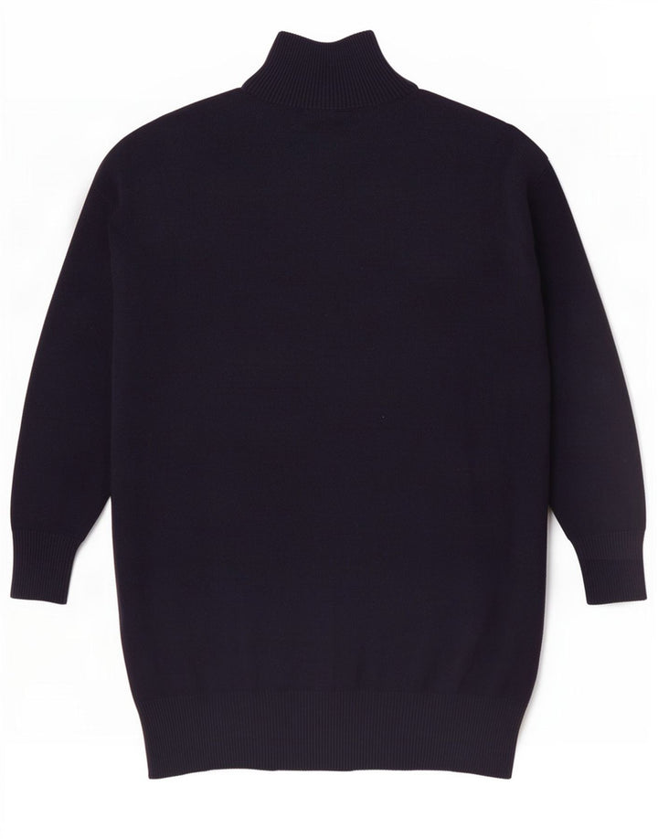 Marks & Spencer Womens Oversized Jumper Dress UK 14 Medium Navy Blue