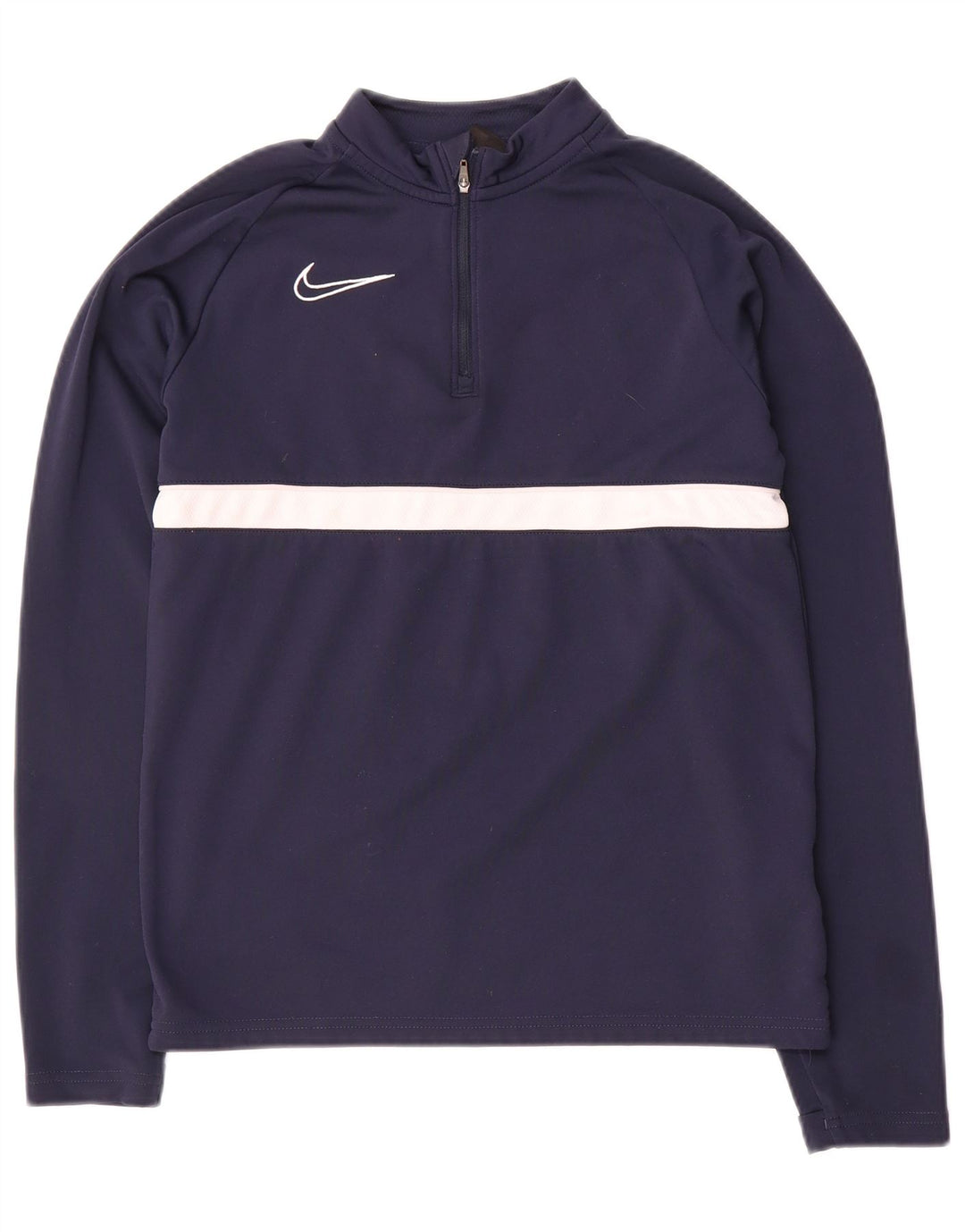 Nike Boys Dri Fit Pullover Tracksuit Top 12-13 Years Large Navy Blue
