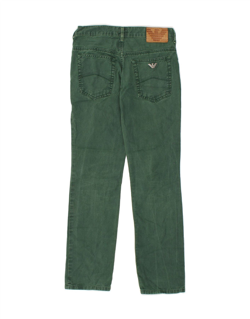 ARMANI JUNIOR Boys Straight Jeans 10-11 Years W26 L25 Green | Vintage Armani Junior | Thrift | Second-Hand Armani Junior | Used Clothing | Messina Hembry 
