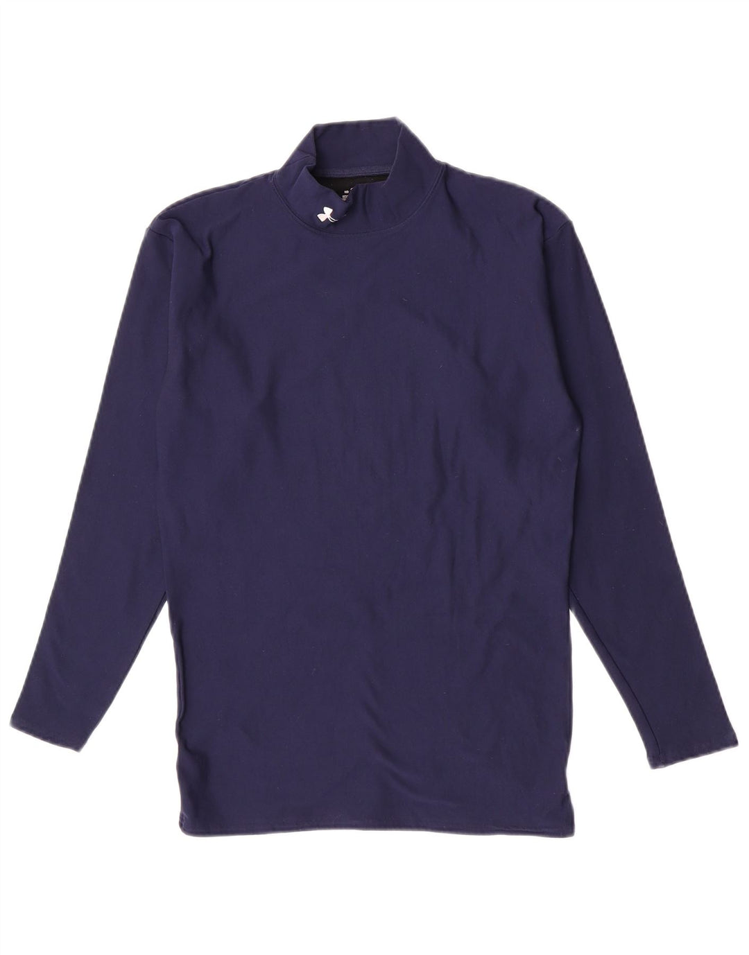 Under Armour Womens Top Long Sleeve UK 14 Large Navy Blue Nylon
