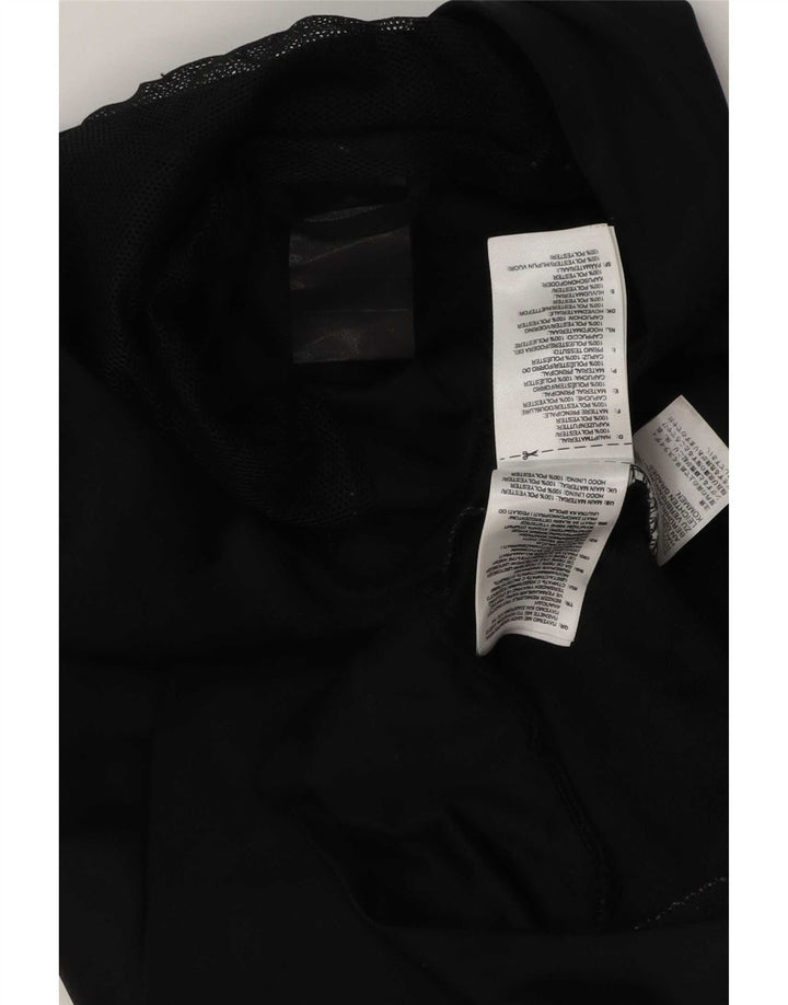 Adidas Mens Hooded Tracksuit Top Jacket Small Black Polyester