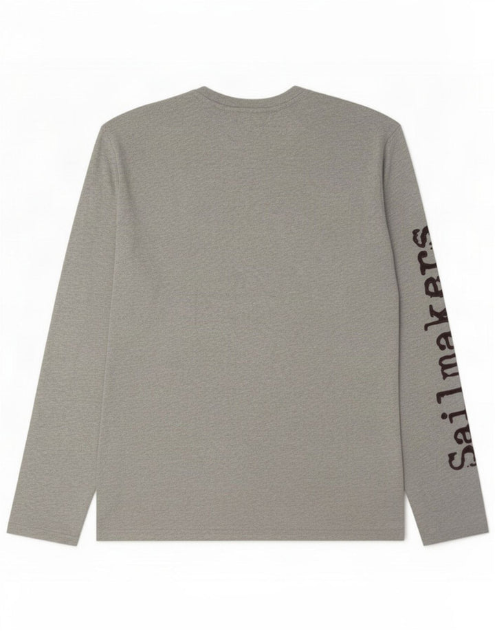 Murphy & Nye Mens Graphic Top Long Sleeve Large Grey Cotton