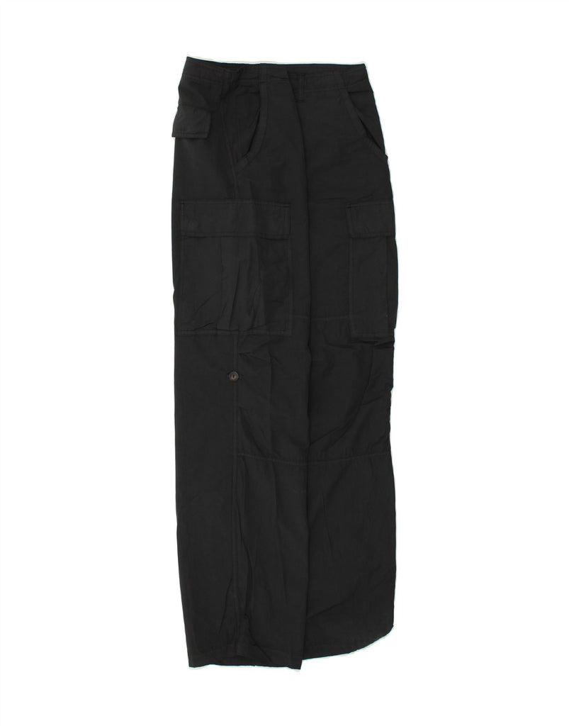 VINTAGE Mens Straight Cargo Trousers IT 48 Medium W36 L31 Black Cotton Vintage Vintage and Second-Hand Vintage from Messina Hembry 