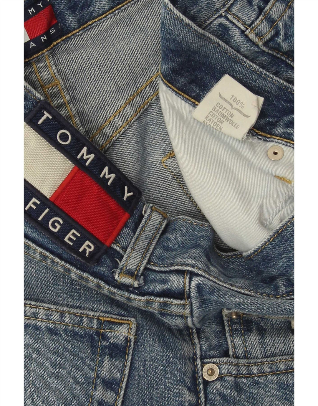 Tommy Hilfiger Mens Straight Jeans W30 L30 Blue Cotton