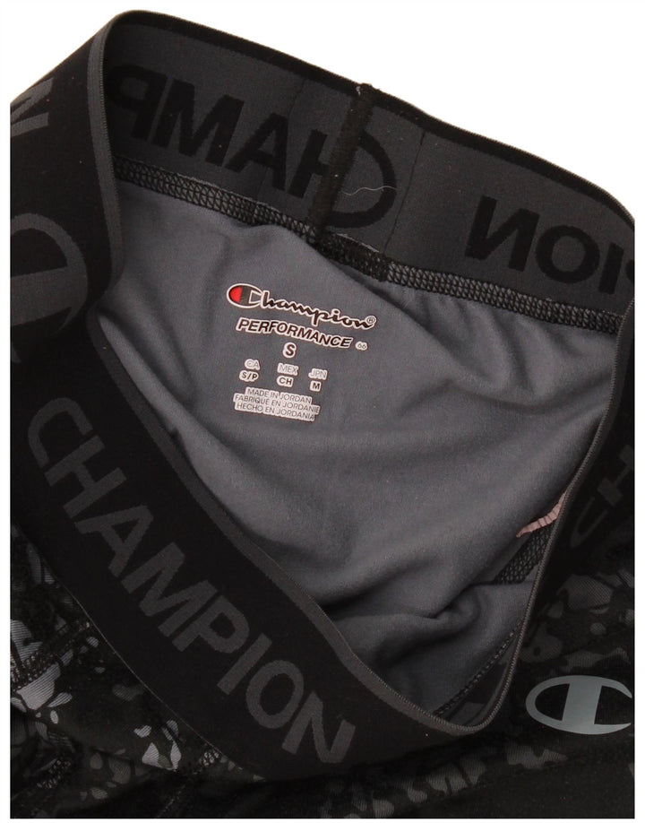Champion Mens Performance Graphic Leggings Small Grey Camouflage