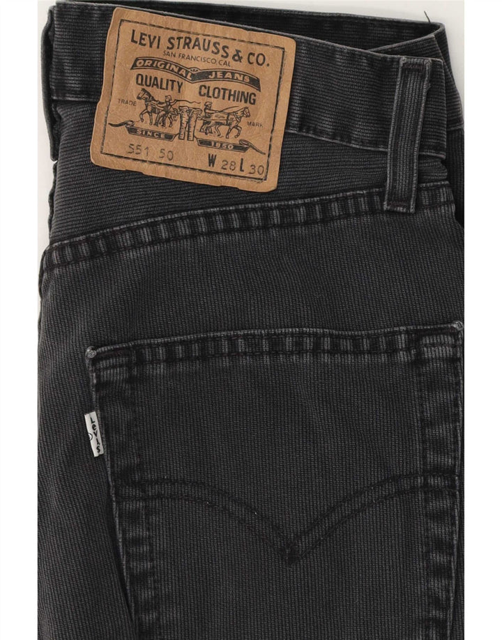 Levi's Mens 551 Straight Jeans W28 L30 Grey Cotton