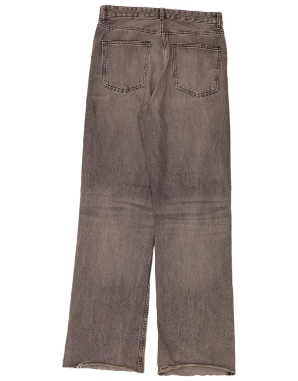 Zara Womens Wide Leg Jeans EU 42 Large W32 L36 Grey
