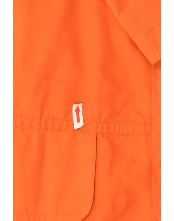 Iceberg Womens Graphic Oversized Overcoat IT 42 Medium Orange Cotton