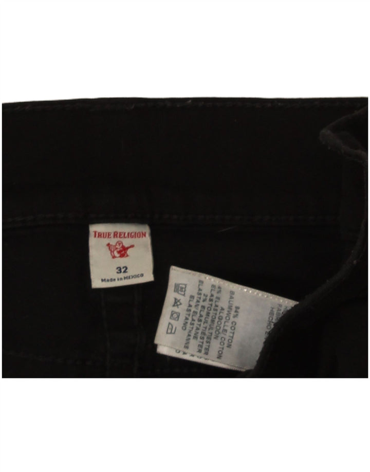 True Religion Mens Slim Jeans W32 L32 Black Cotton