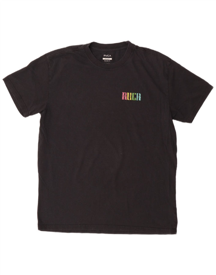 RVCA Mens Relaxed Fit Graphic T-Shirt Top Large Black