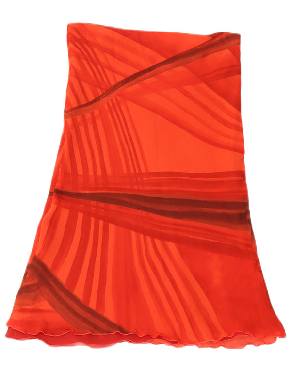 Dream Womens A-Line Skirt UK 8 Small W27 Red Striped Viscose