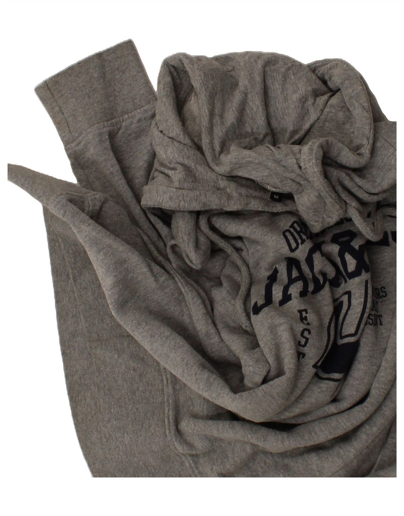 JACK & JONES Mens Graphic Hoodie Jumper Medium Grey Cotton Vintage Jack & Jones and Second-Hand Jack & Jones from Messina Hembry 