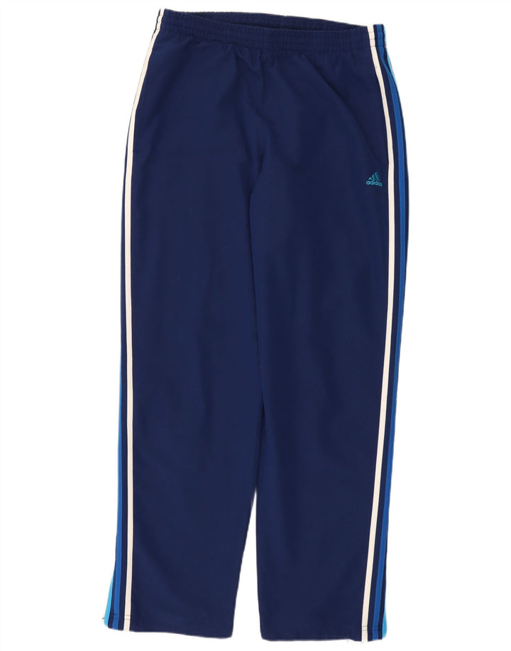 Adidas Mens Climalite Tracksuit Trousers Medium Navy Blue Polyester