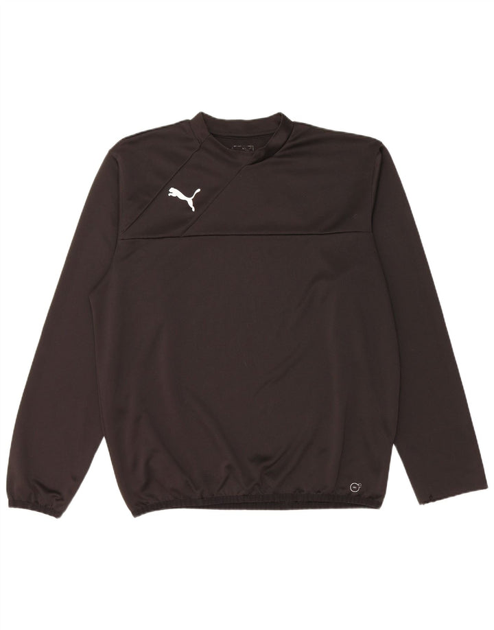 Puma Mens Top Long Sleeve Large Black Polyester