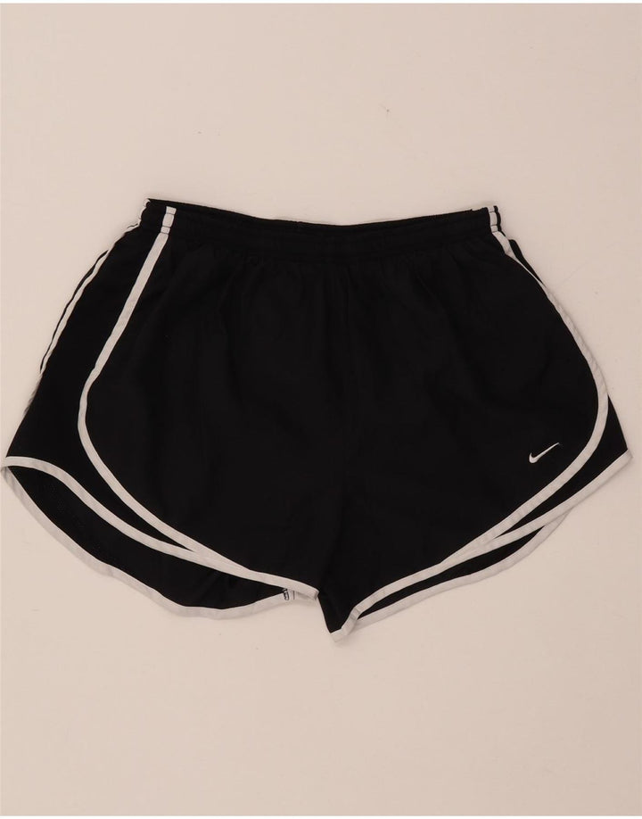 NIKE Womens Dri Fit Sport Shorts UK 14 Large Black