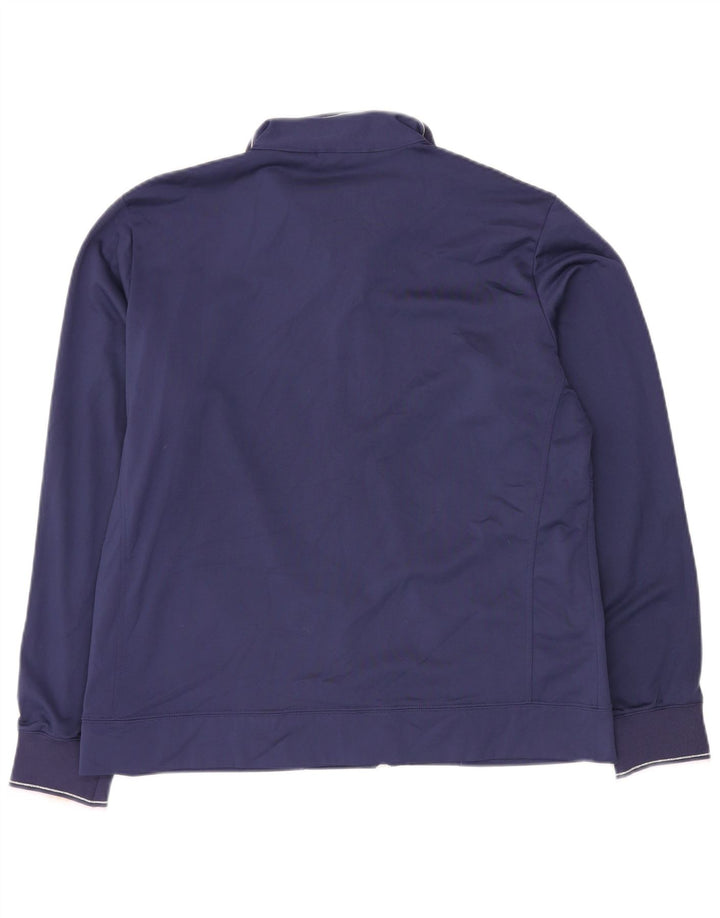 CHAMPION Womens Easy Fit Tracksuit Top Jacket UK 18 XL Navy Blue Polyester