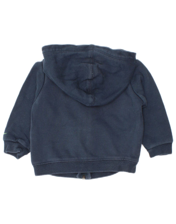 Nike Baby Boys Graphic Zip Hoodie Sweater 9-12 Months Navy Blue Cotton