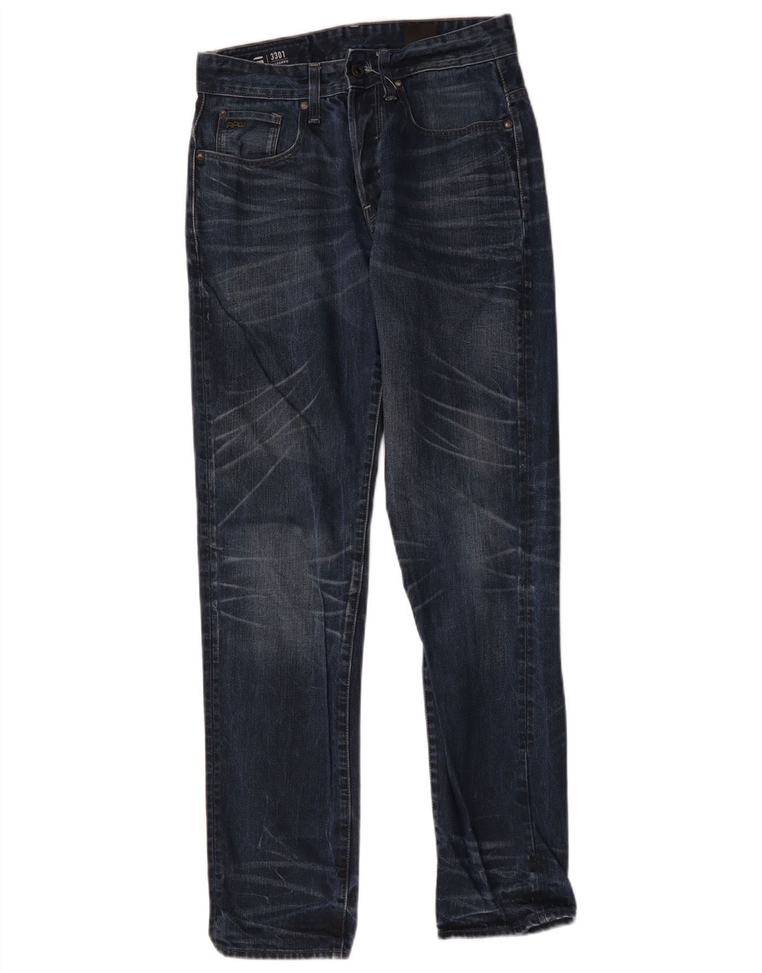 G-Star Womens 3301 Tapered Jeans W29 L34 Navy Blue