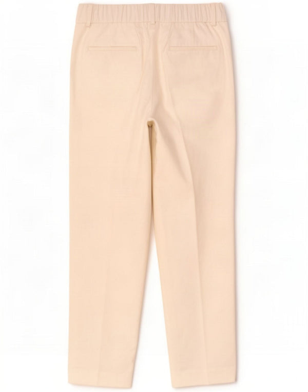 Massimo Dutti Womens Tapered Chino Trousers EU 42 Large W32 L27 Off White