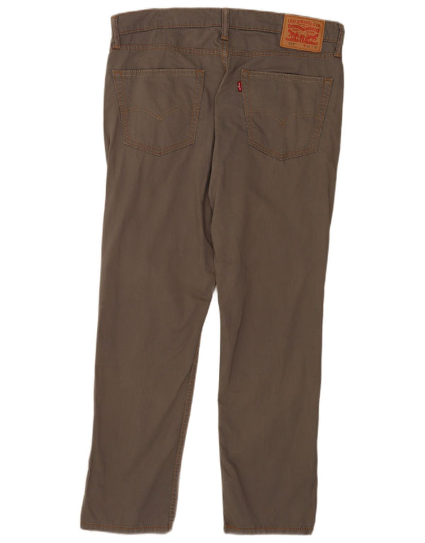 Levi's Mens 511 Slim Fit Casual Trousers W36 L30 Grey Cotton