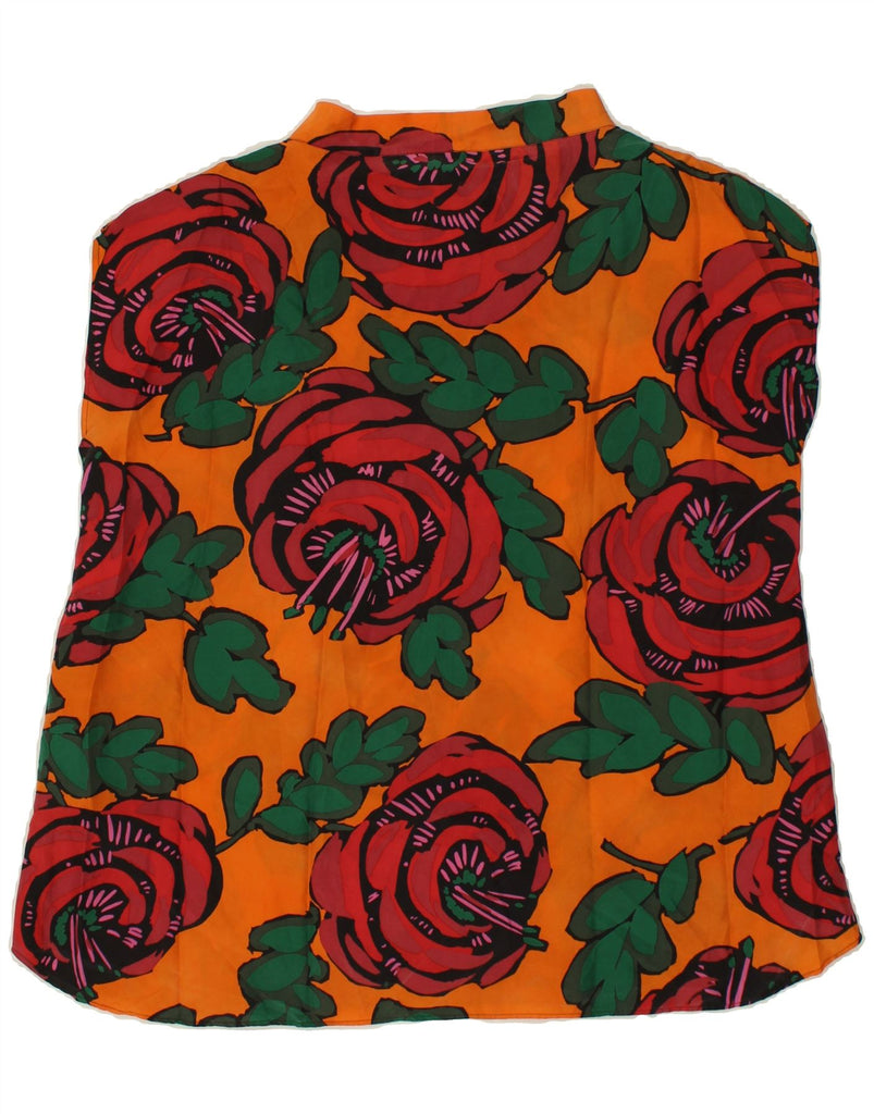 ASPESI Womens Sleeveless Blouse Top UK 16 Large Orange Floral Vintage Aspesi and Second-Hand Aspesi from Messina Hembry 