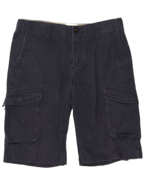 Timberland Mens Cargo Shorts W30 Medium Navy Blue Cotton