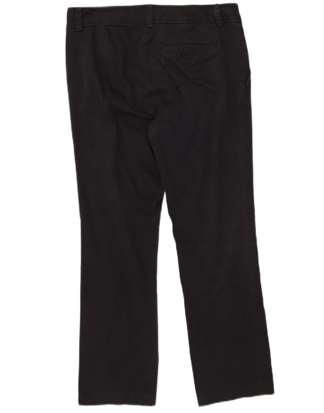 CHAPS Womens Petite Straight Chino Trousers US 12 Large W32 L28 Black