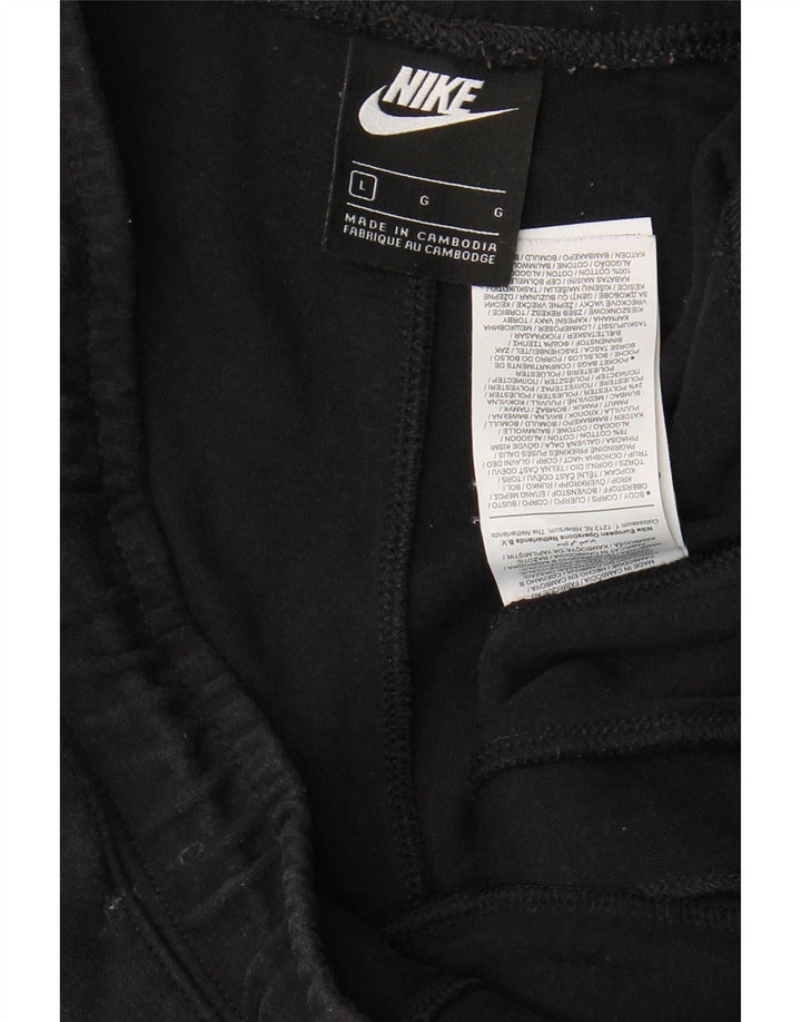 Nike Mens Tracksuit Trousers Joggers Large  Black Striped Cotton