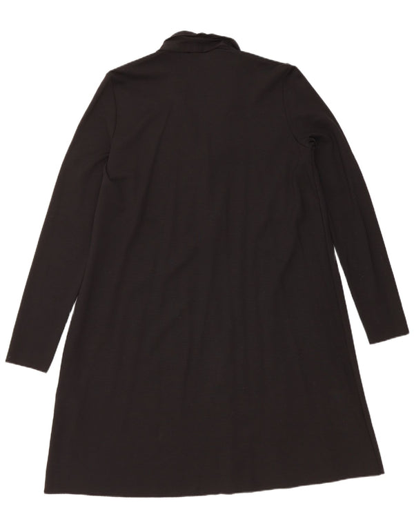 Cos Womens Long Sleeve Basic Dress UK 14 Medium Black Lyocell