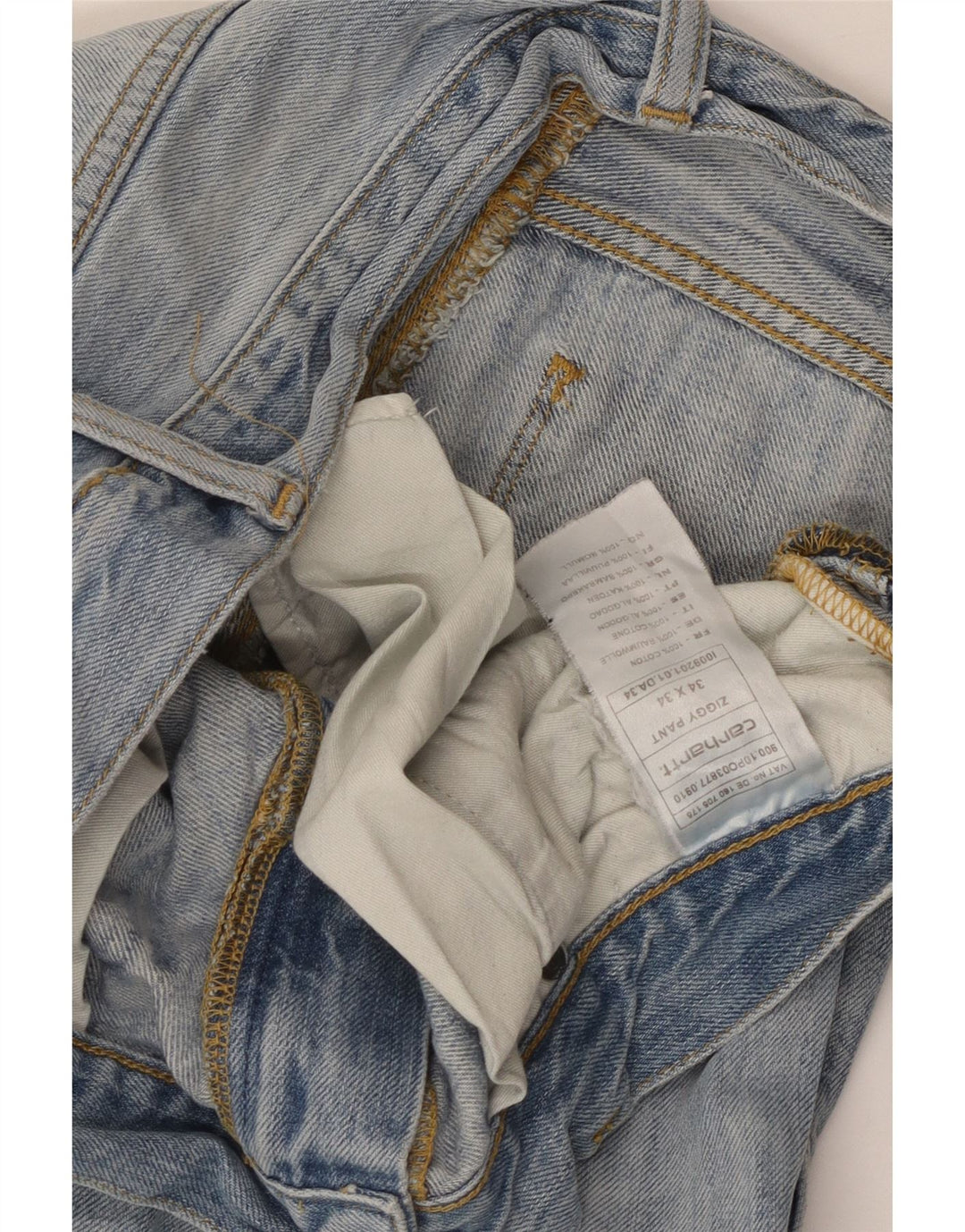 Carhartt Mens Straight Jeans W34 L28 Blue Cotton