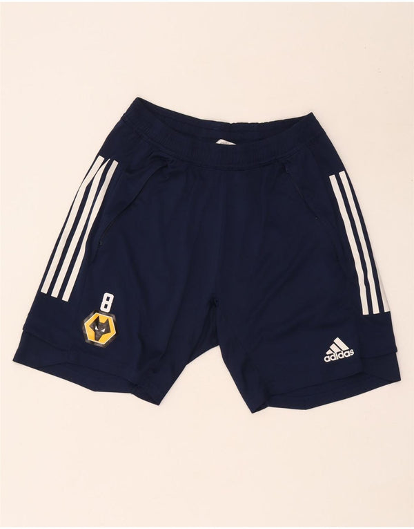 Adidas Mens Wolverhampton Wanderers Sport Shorts Medium Navy Blue Polyester