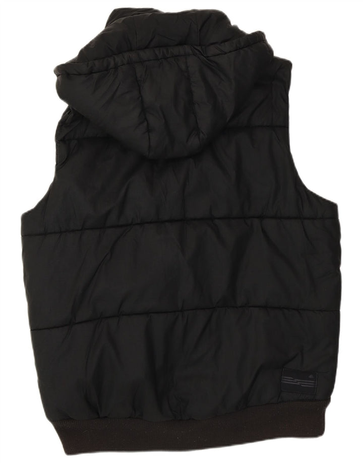 Adidas Mens Padded Gilet UK 38 Medium Black Polyester