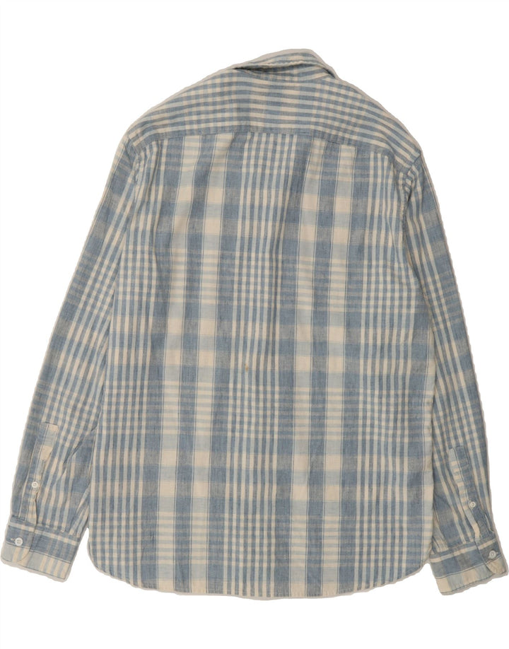 J. CREW Mens Shirt Medium Blue Check Cotton Vintage J. Crew and Second-Hand J. Crew from Messina Hembry 