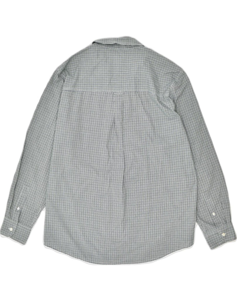 CHAPS Mens Easy Care Shirt XL Grey Check Cotton | Vintage | Thrift | Second-Hand | Used Clothing | Messina Hembry 