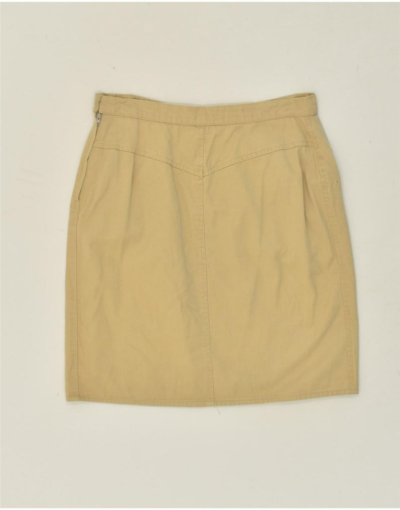 BENETTON Womens High Waist Pencil Skirt IT 46 Large W30  Beige Cotton | Vintage Benetton | Thrift | Second-Hand Benetton | Used Clothing | Messina Hembry 