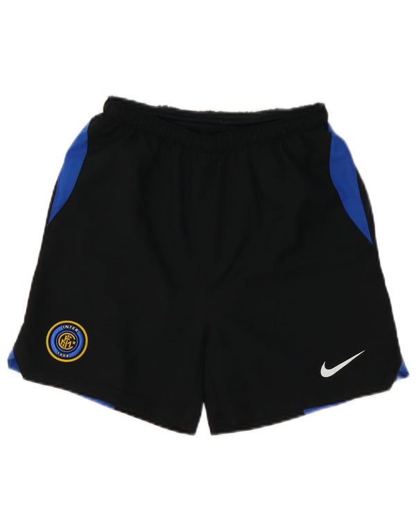 Nike Boys Inter Milan Sport Shorts 8-9 Years Small Black Colourblock