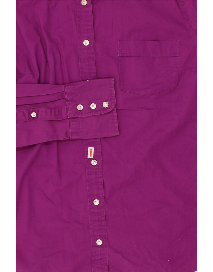 J. CREW Womens Shirt UK 14 Medium Purple Cotton Vintage J. Crew and Second-Hand J. Crew from Messina Hembry 